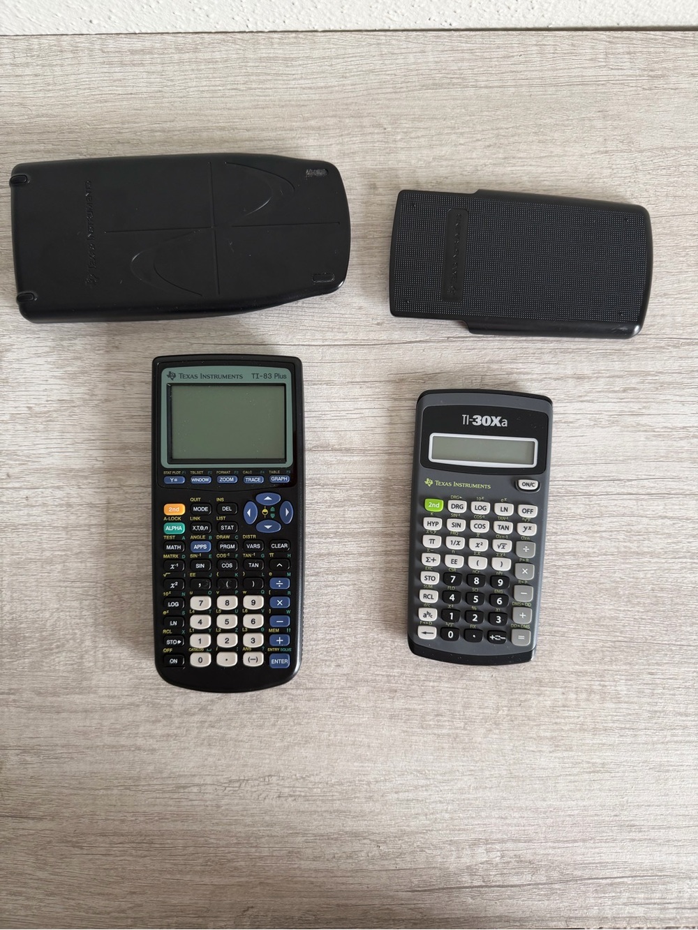 Texas Instruments TI-83 Plus Graphing & Texas Instruments TI-30Xa Calculators